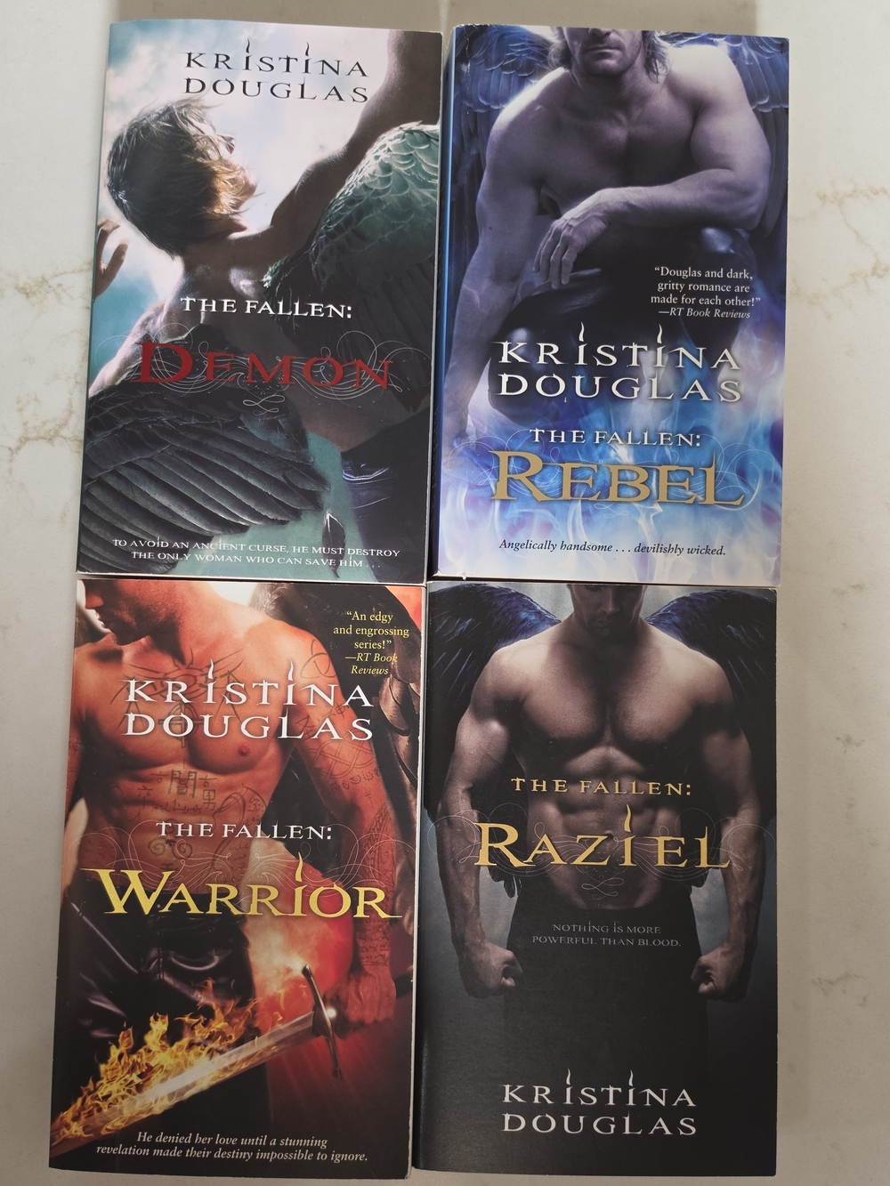 Kristina Douglas The Fallen 4-Book Set (Demon, Rebel, Warrior, Raziel) - Multi